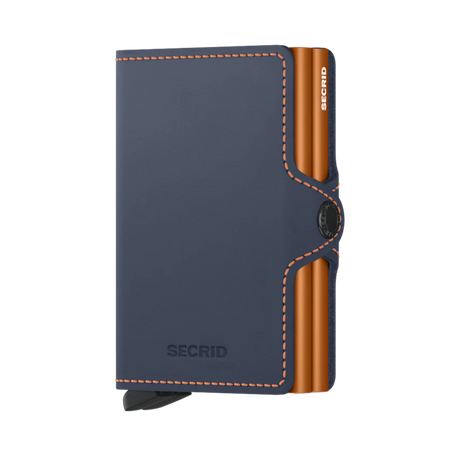 SECRID - Twinwallet Matte Night Blue & Orange - Samuel Ashley