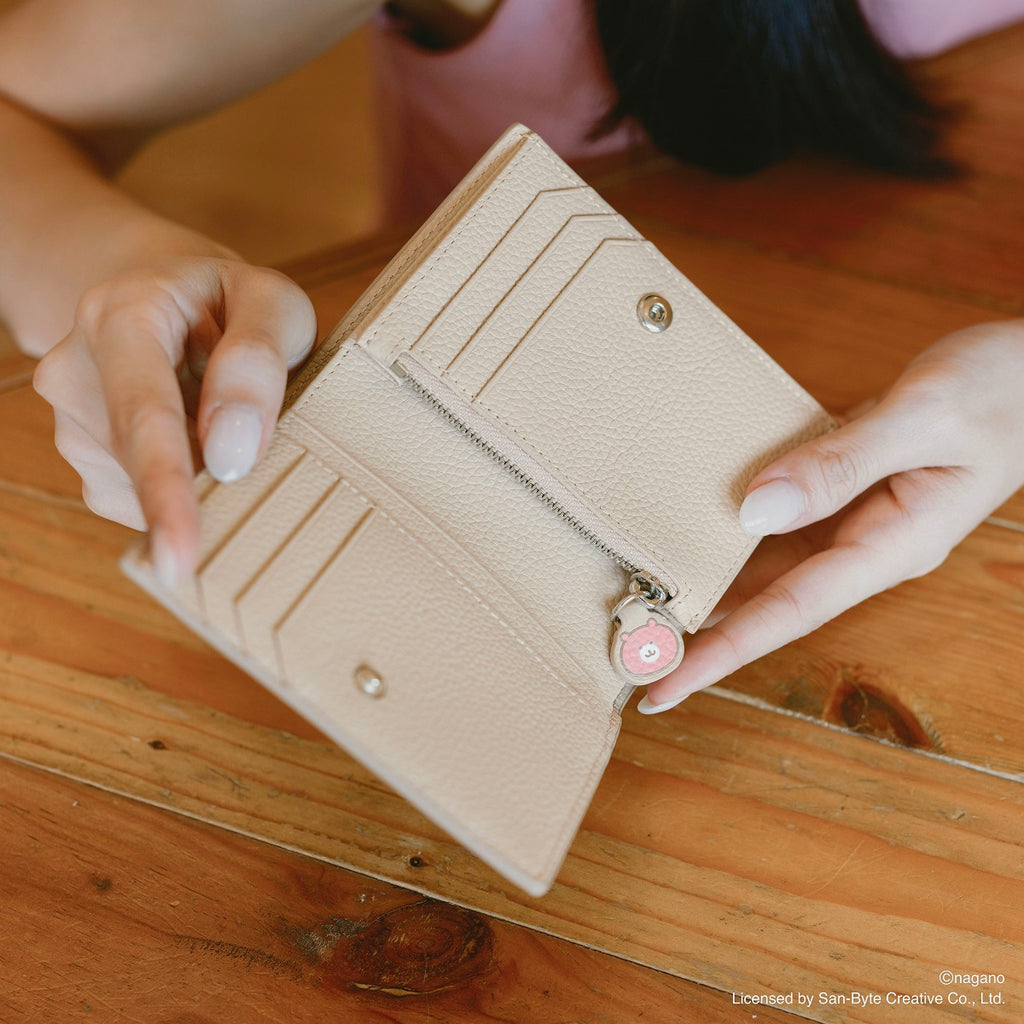 CHIIKAWA Bi-fold Leather Wallet in pink - Chiikawa - Samuel Ashley