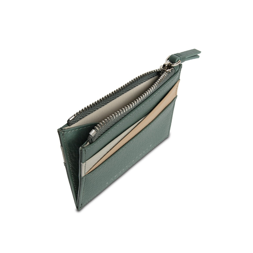 Amber Top Zip Leather Card Holder - Samuel Ashley