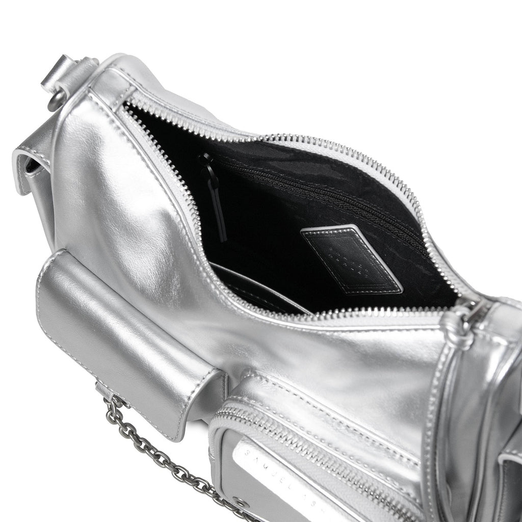 Samuel Ashley - Avril Leather Crossbody Bag in silver