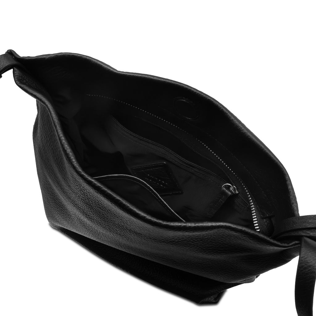 Poppy Leather Crossbody Bag (Pebbled Black) - Samuel Ashley