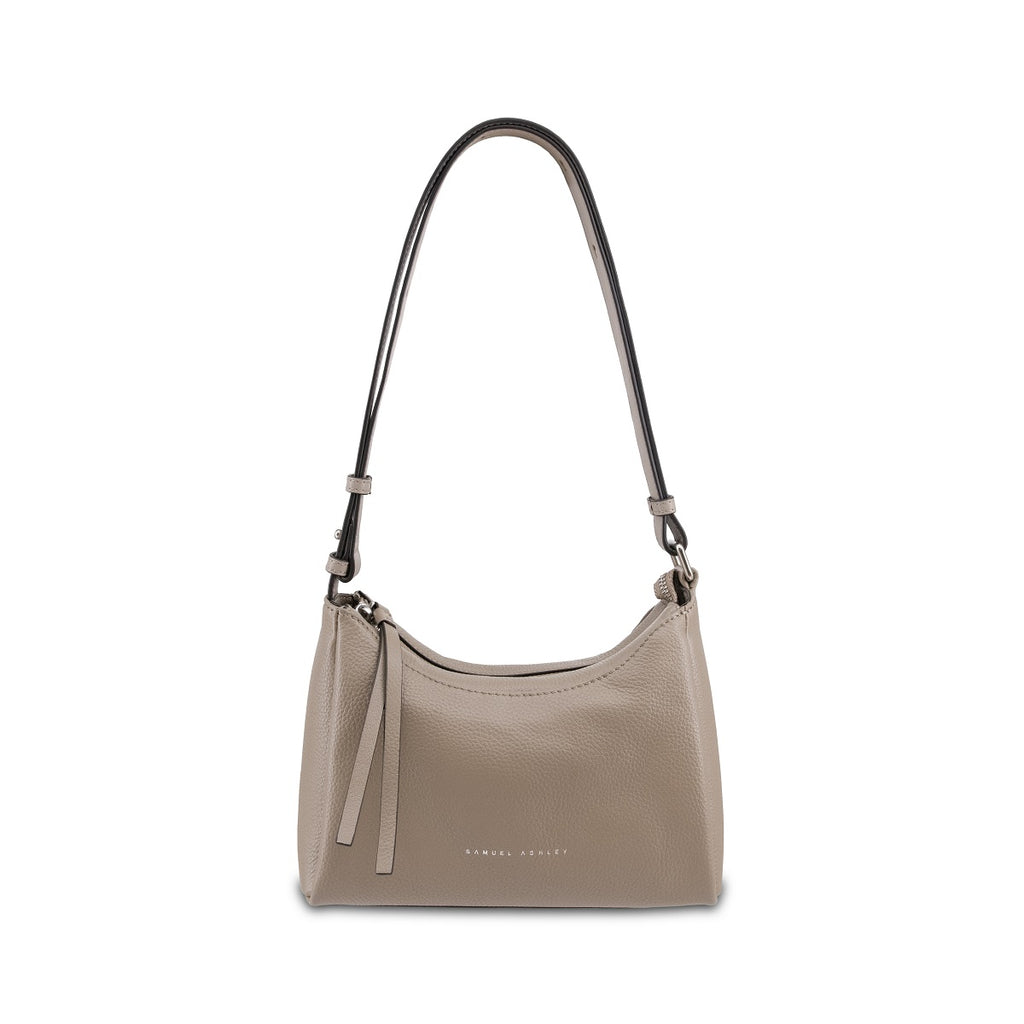 Samuel Ashley - Cameron Leather Shoulder Bag in etoupe