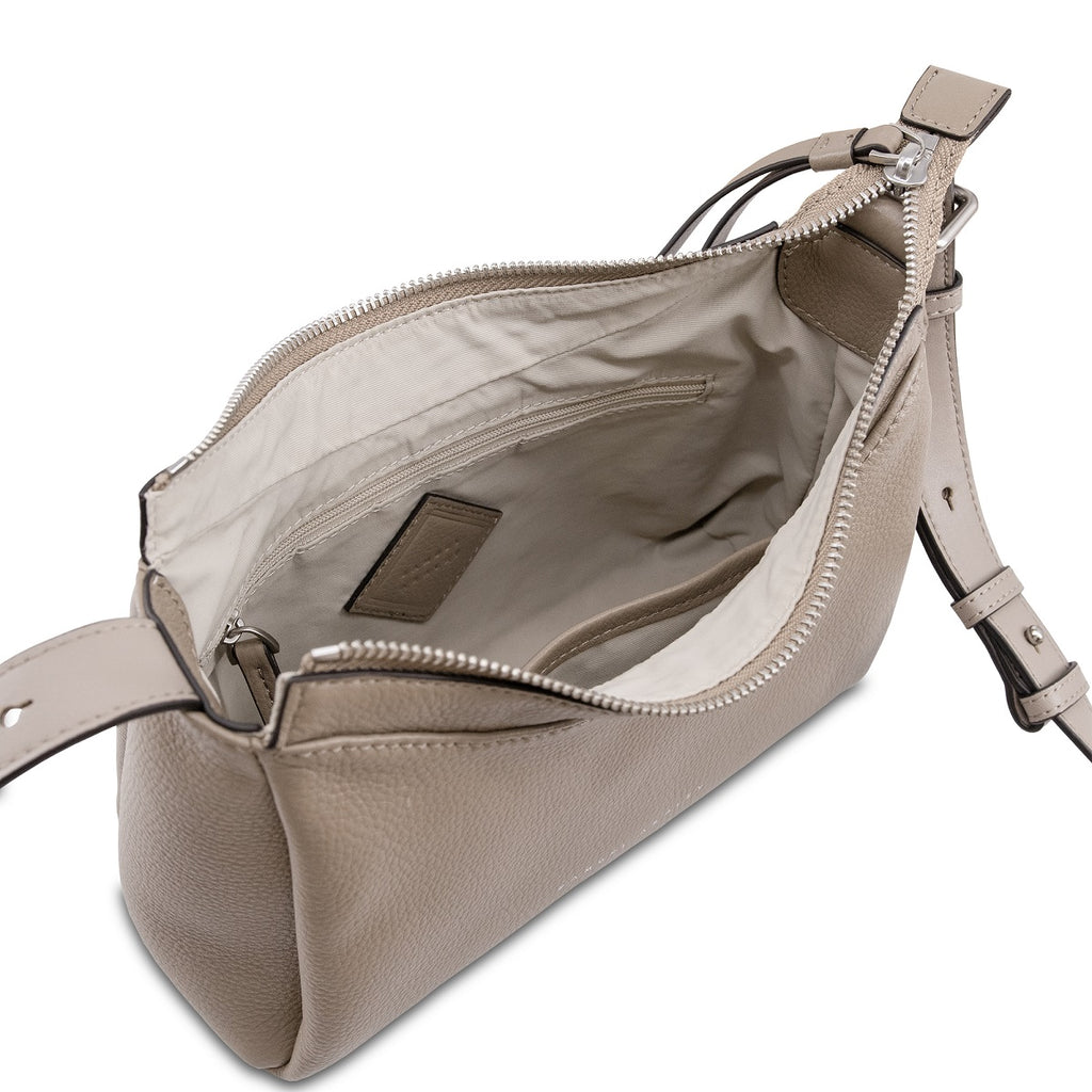 Samuel Ashley - Cameron Leather Shoulder Bag in etoupe