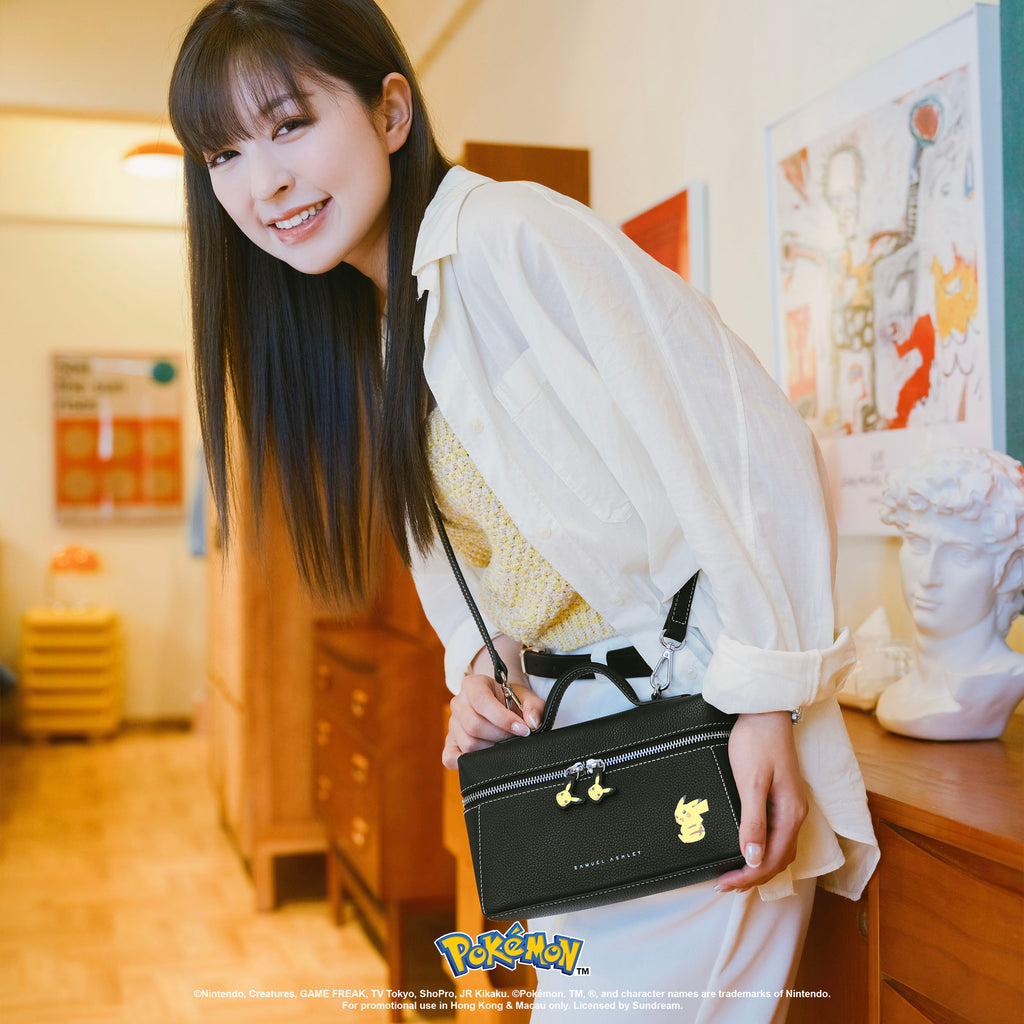 Samuel Ashley - Pokémon Leather Vanity Crossbody Bag in black