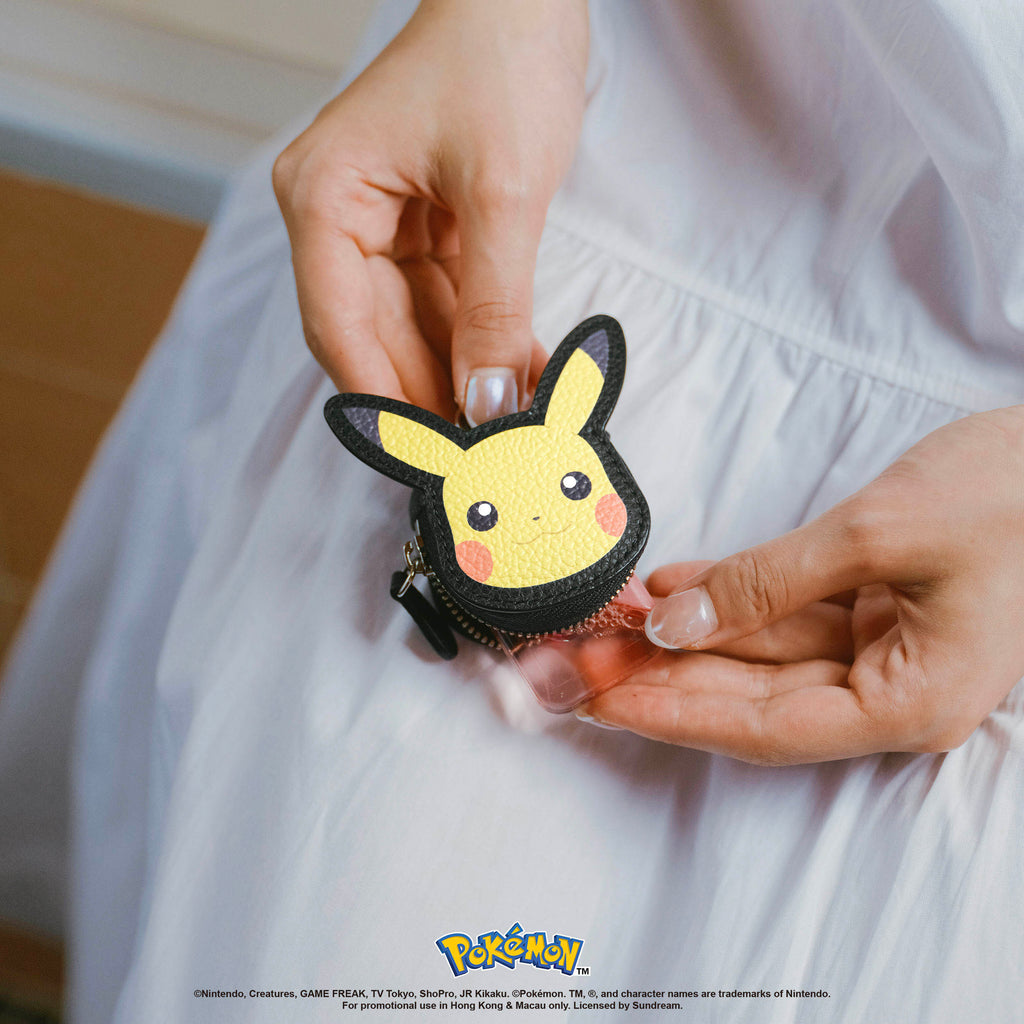 Samuel Ashley - Pokémon Key Chain Leather Pouch in Pikachu black