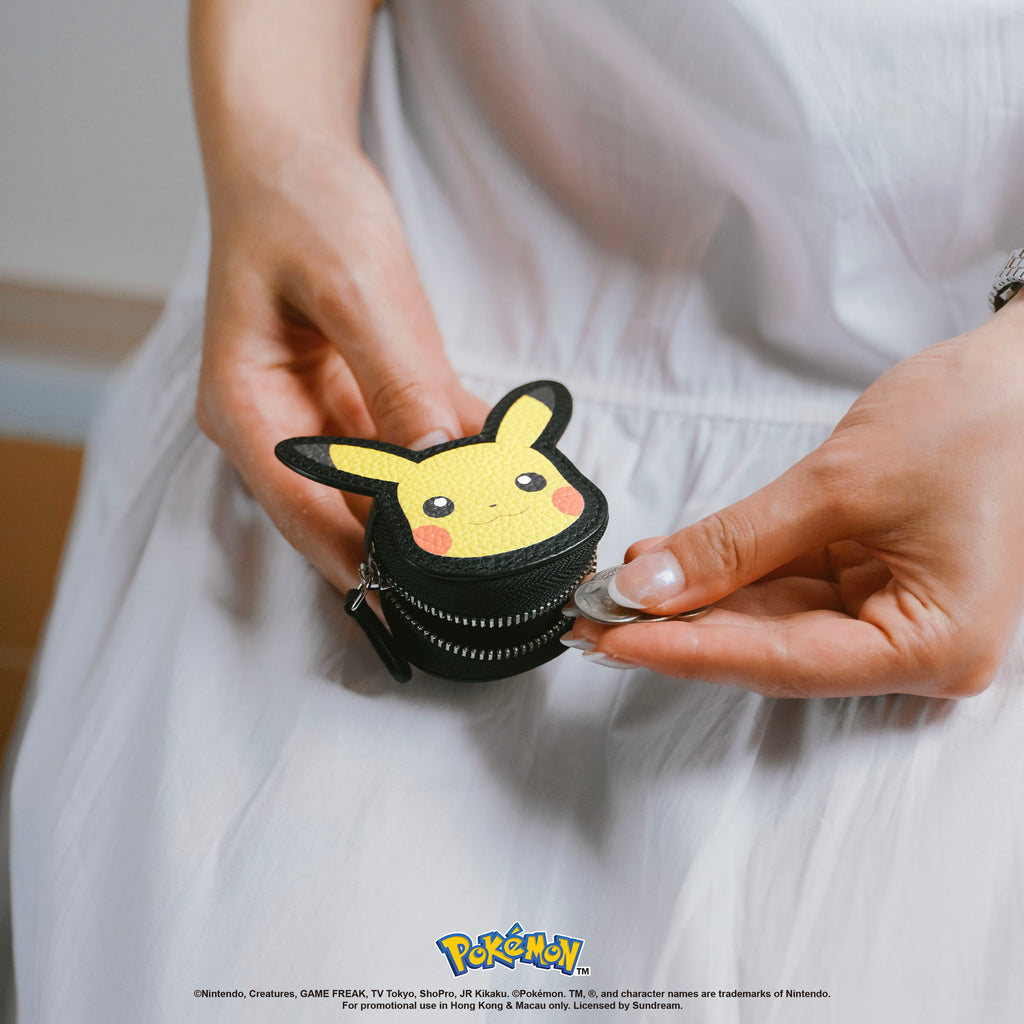 Samuel Ashley - Pokémon Key Chain Leather Pouch in Pikachu black