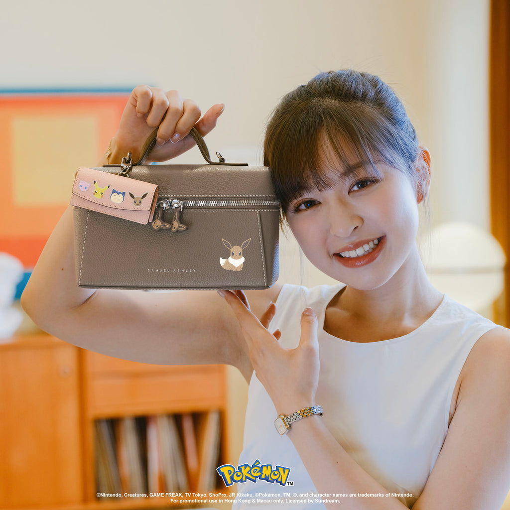 Samuel Ashley - Pokémon Key Chain Leather Lipstick Case in pale pink