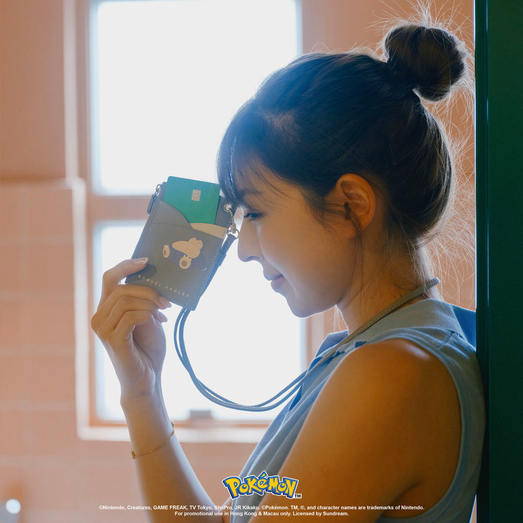 Samuel Ashley - Pokémon Leather ID Badge Holder in grey