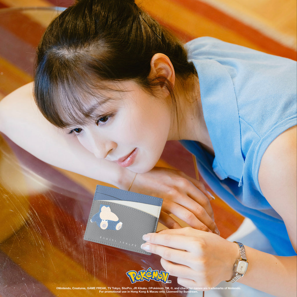 Samuel Ashley - Pokémon Leather Card Holder in grey