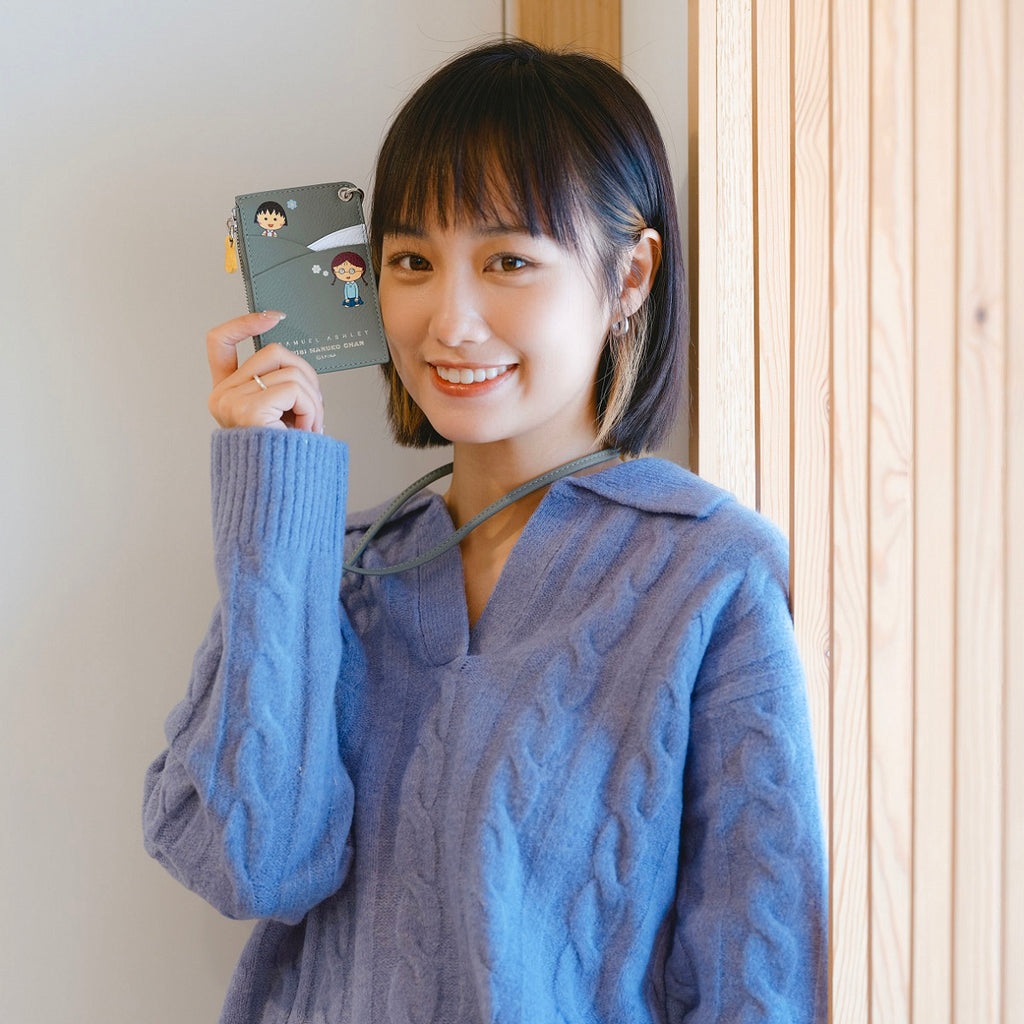 Samuel Ashley x Chibi Maruko Chan Leather ID Badge Holder  -Pixie