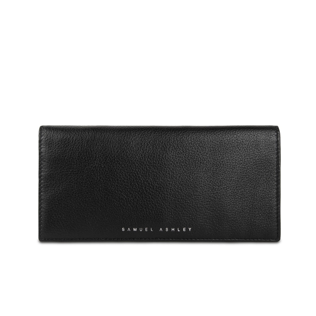 Samuel Ashley - Emerson Long Leather Wallet in black