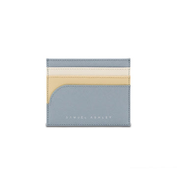 Samuel Ashley - Flynn Leather Card Holder in sky blue