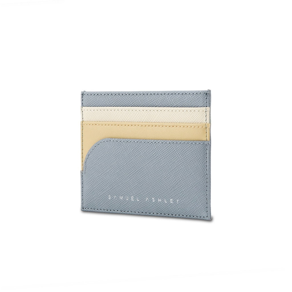 Samuel Ashley - Flynn Leather Card Holder in sky blue