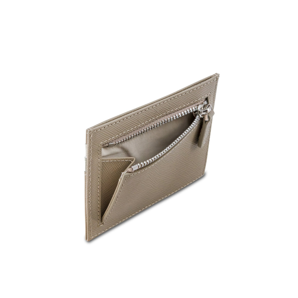 Samuel Ashley - Flynn Leather Card Holder in taupe