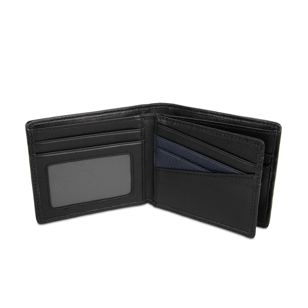 Samuel Ashley - Grayson Leather Bi-fold Wallet with Extra Flap (RFID) in black