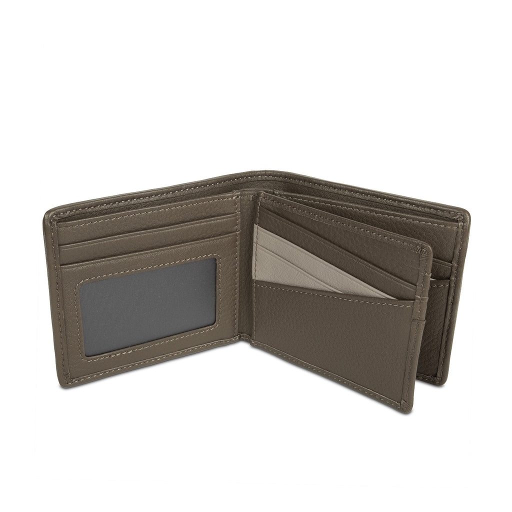 Samuel Ashley - Grayson Leather Bi-fold Wallet with Extra Flap (RFID) in khaki