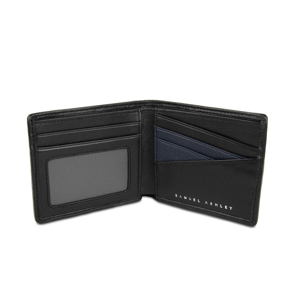 Samuel Ashley - Liam Leather Bi-fold Wallet (RFID) in black