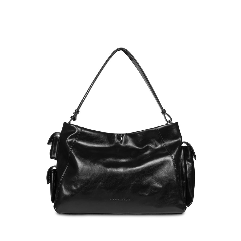 Samuel Ashley - Marley Leather Hobo in black