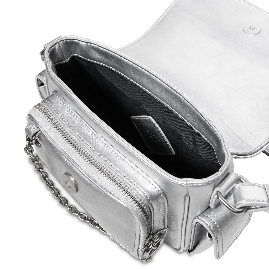 Samuel Ashley - Moona Leather Camera Bag in silver