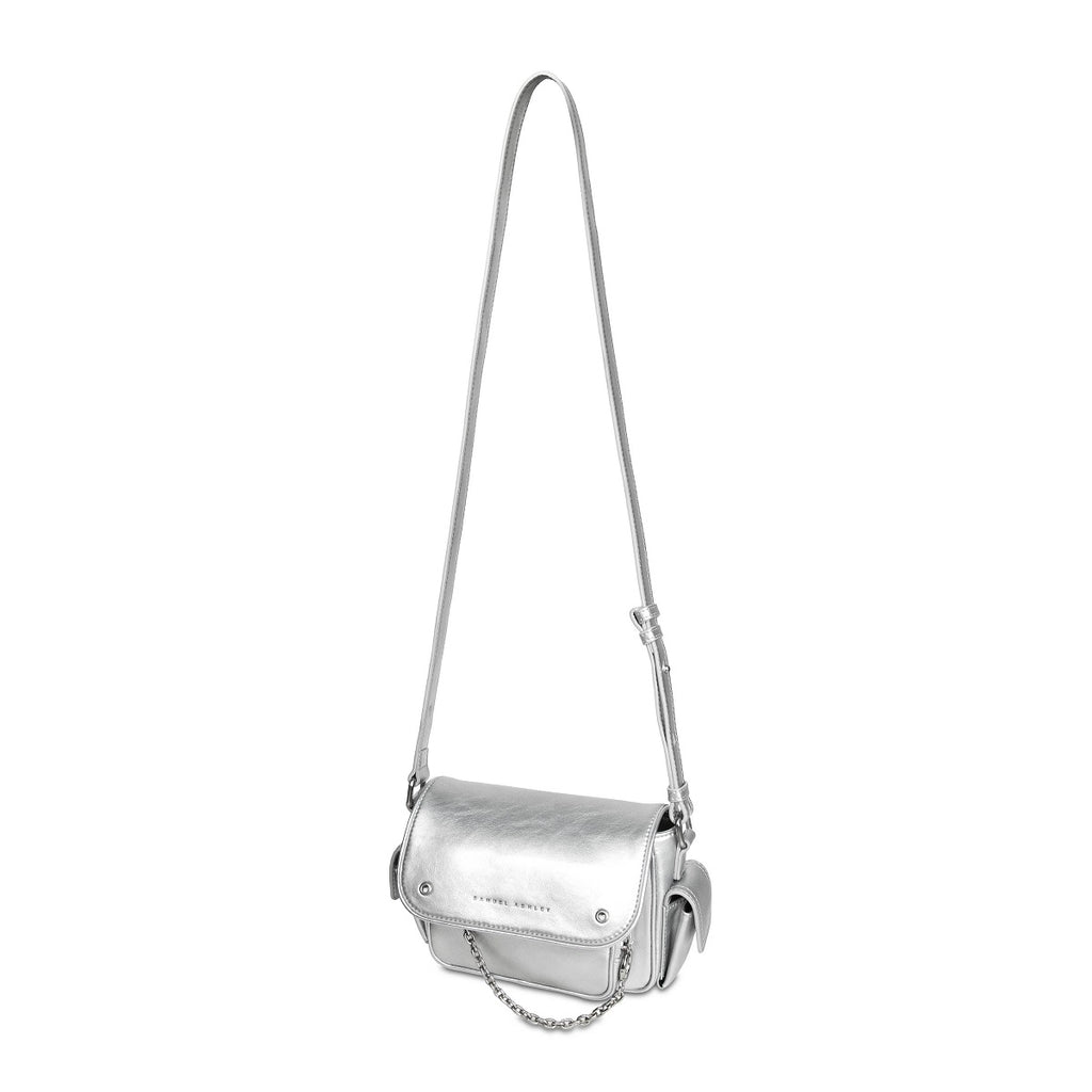 Samuel Ashley - Moona Leather Camera Bag in silver