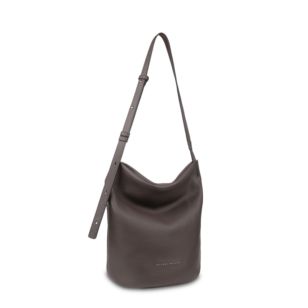 Samuel Ashley - Narissa Leather Bucket Bag in dark mocha