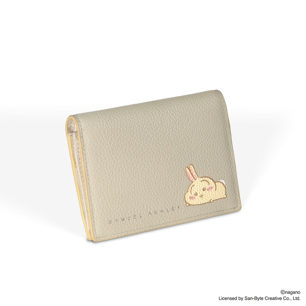 CHIIKAWA Bi-fold Leather Wallet in beige - Usagi - Samuel Ashley