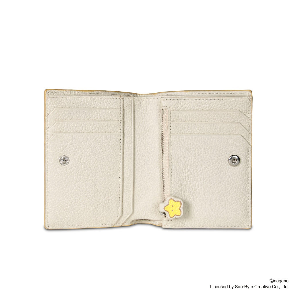CHIIKAWA Bi-fold Leather Wallet in beige - Usagi - Samuel Ashley