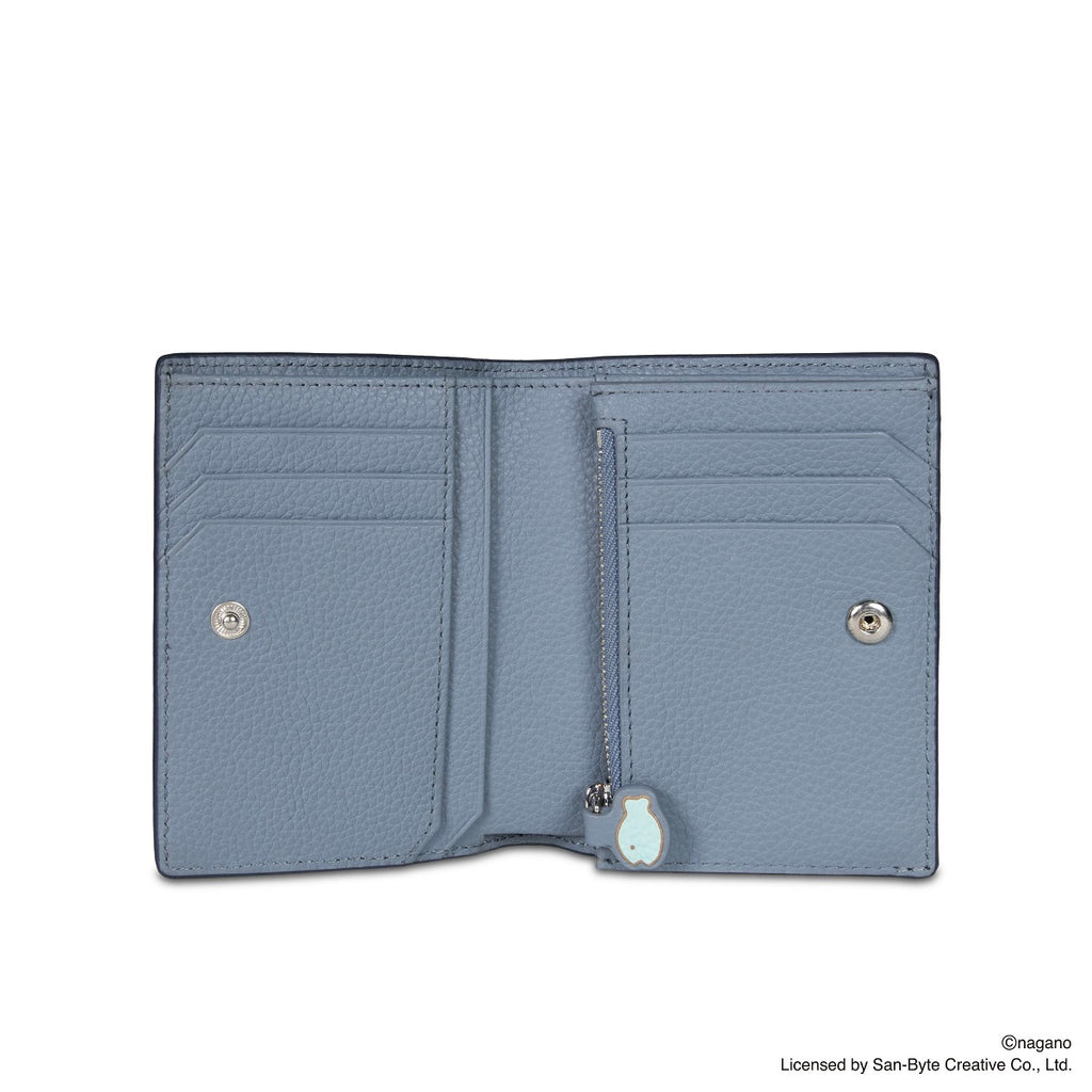 CHIIKAWA Bi-fold Leather Wallet in navy - Hachiware - Samuel Ashley