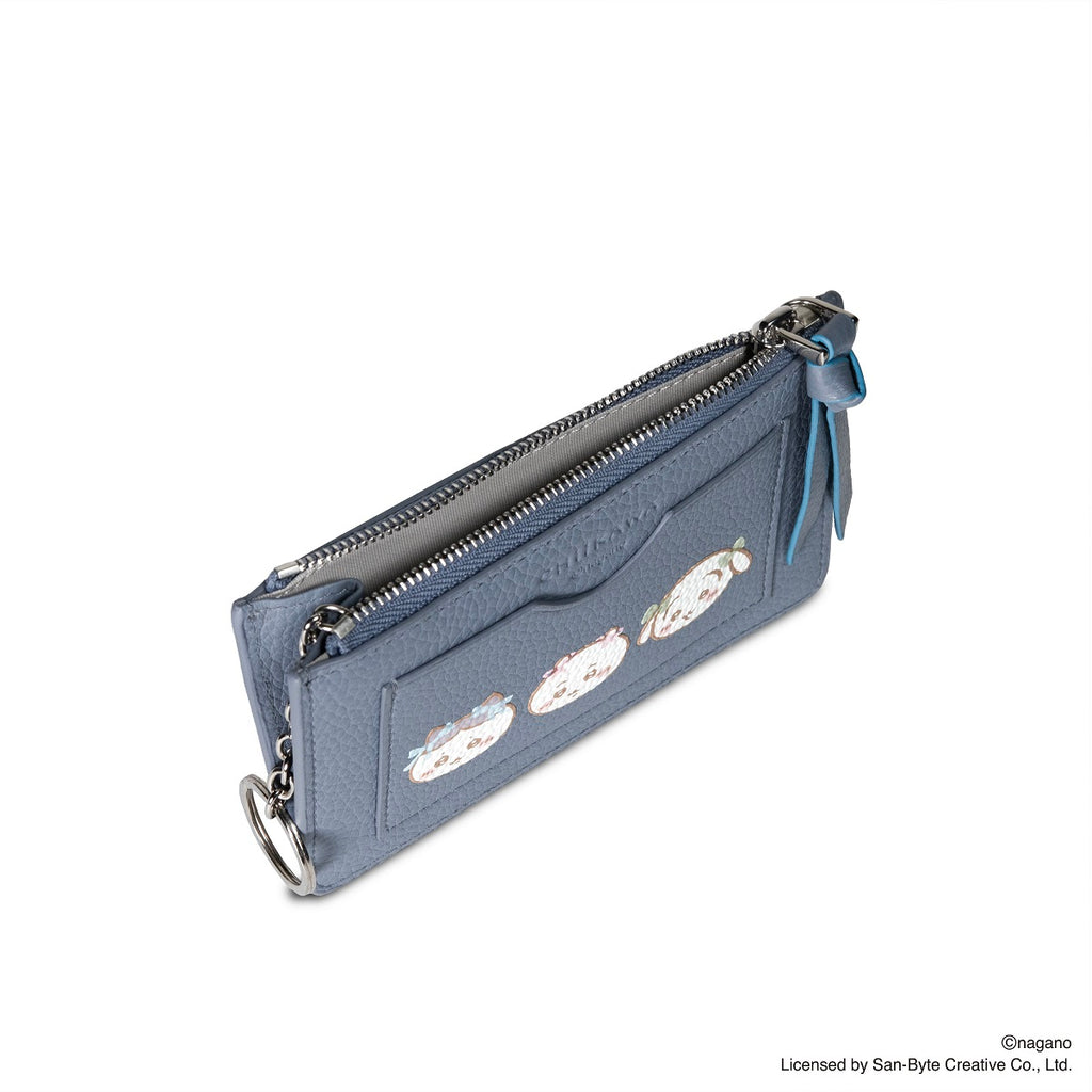 CHIIKAWA Leather Key Purse in blue - Samuel Ashley