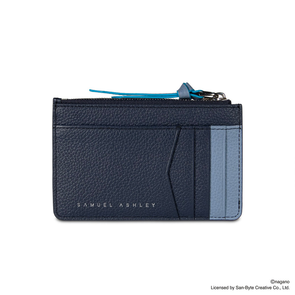 CHIIKAWA Leather Key Purse in navy - Samuel Ashley