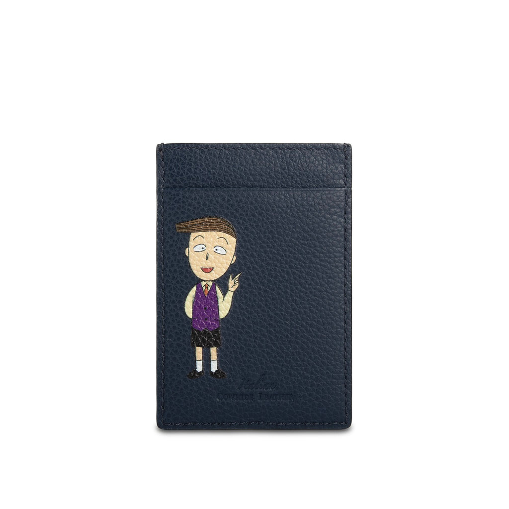 Samuel Ashley x Chibi Maruko Chan Leather Card Holder - Navy