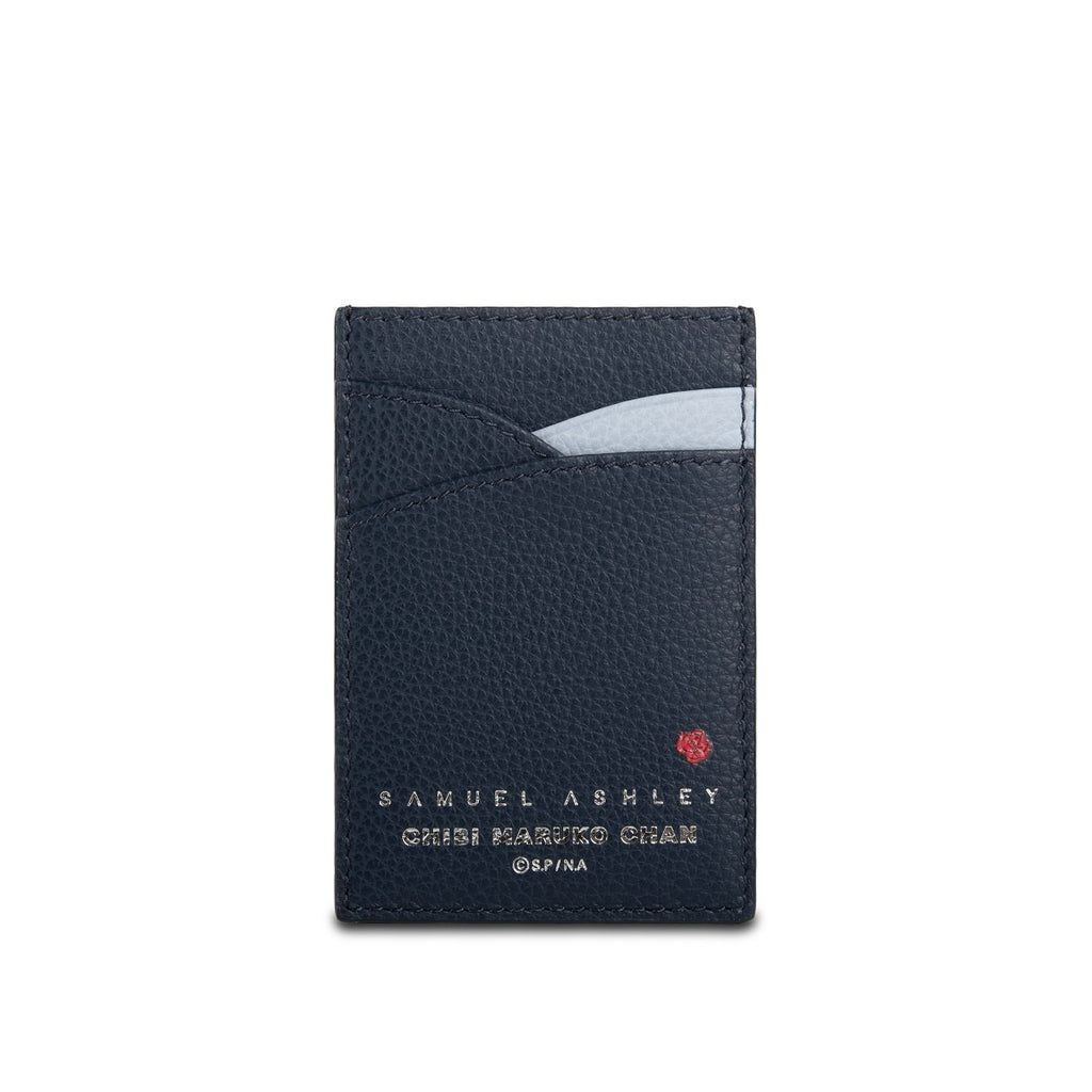 Samuel Ashley x Chibi Maruko Chan Leather Card Holder - Navy