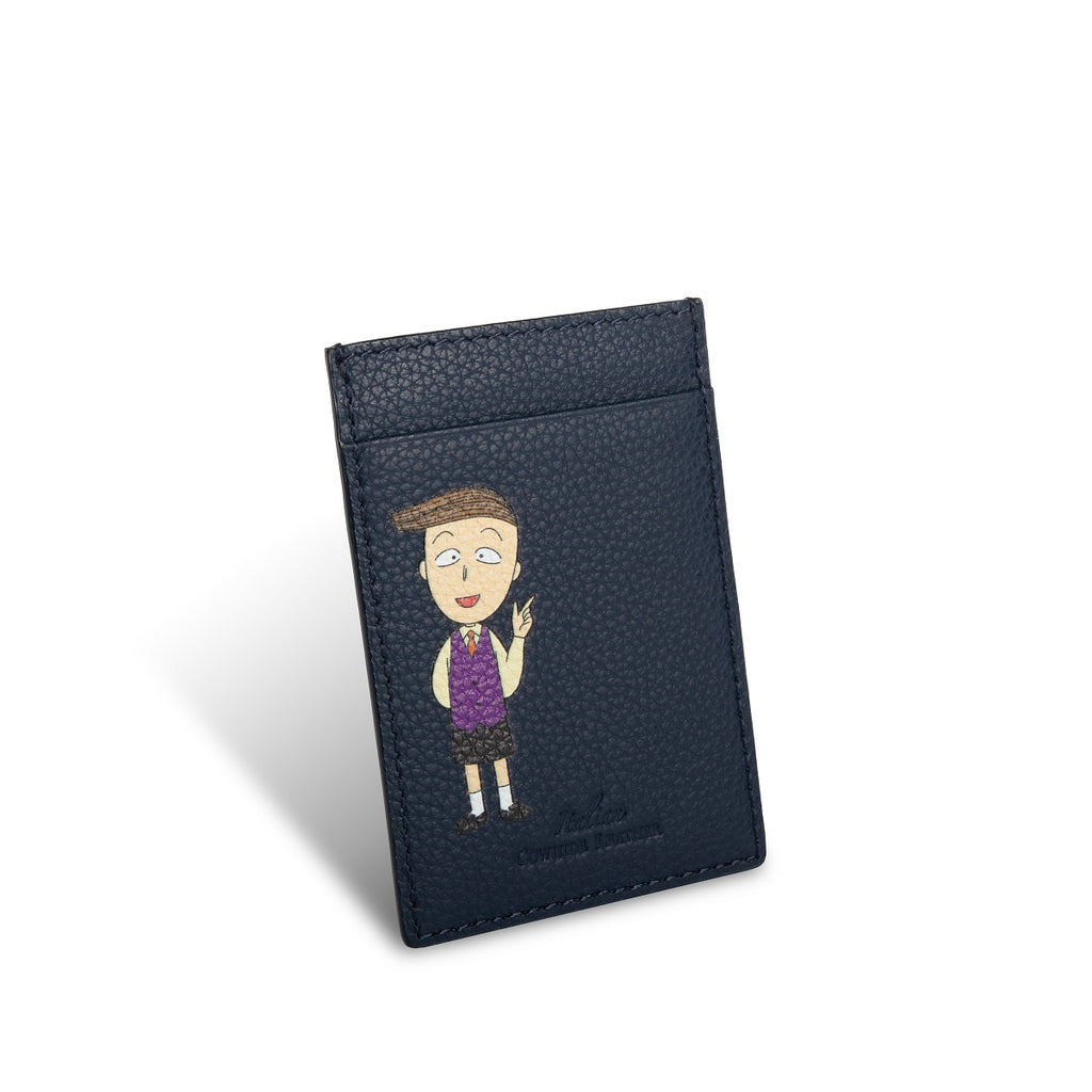 Samuel Ashley x Chibi Maruko Chan Leather Card Holder - Navy