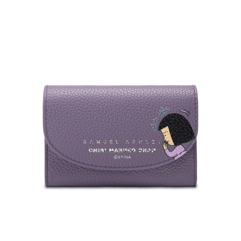 Samuel Ashley x Chibi Maruko Chan Leather Mini Wallet - Lavender