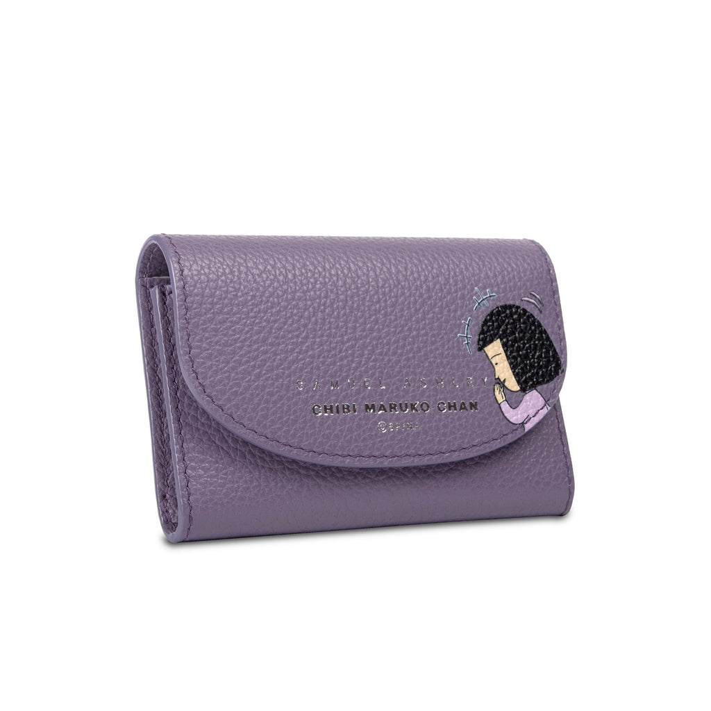 Samuel Ashley x Chibi Maruko Chan Leather Mini Wallet - Lavender