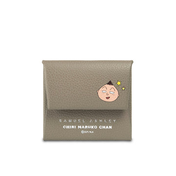 Samuel Ashley x Chibi Maruko Chan Leather Coin Case - Taupe