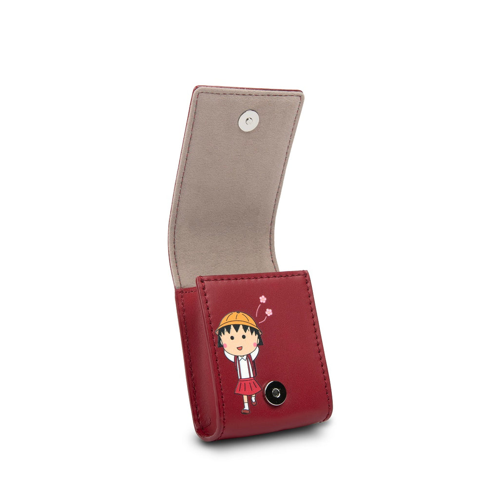 Samuel Ashley x Chibi Maruko Chan AirPods Leather Case - Cherry