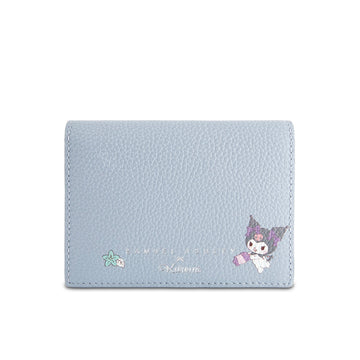 Samuel Ashley x Sanrio Characters Bi-fold Leather Wallet - Kuromi - Ice Blue