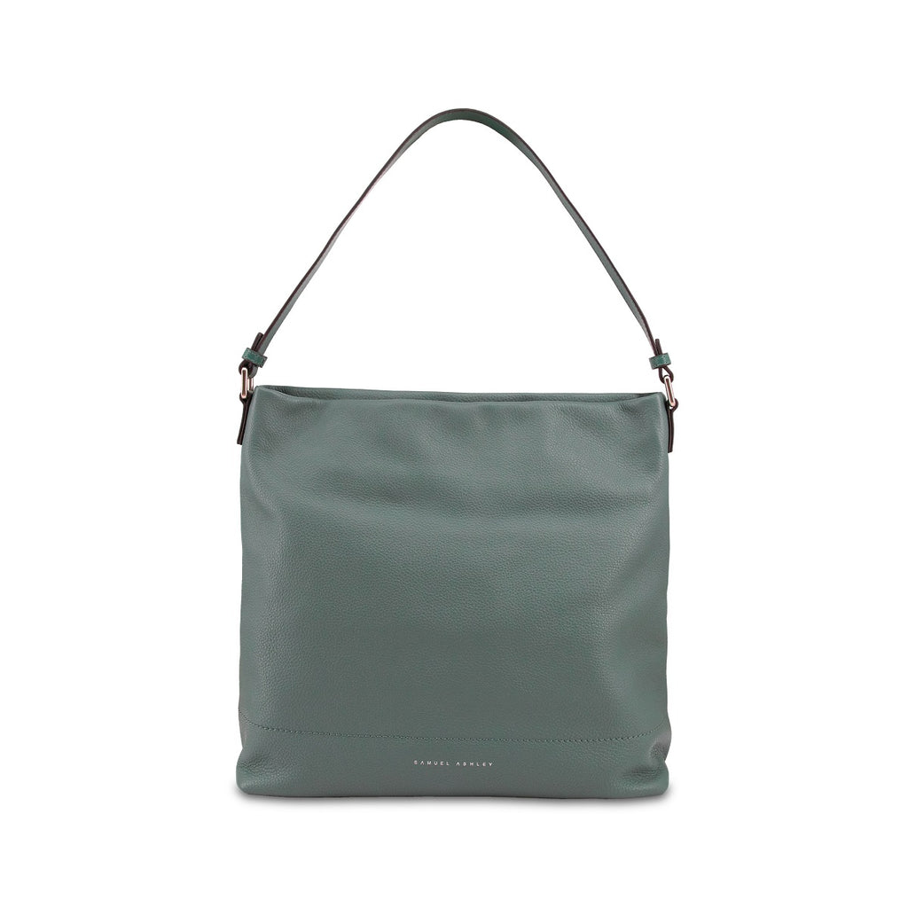 Samuel Ashley - Savannah Leather Hobo in jungle green