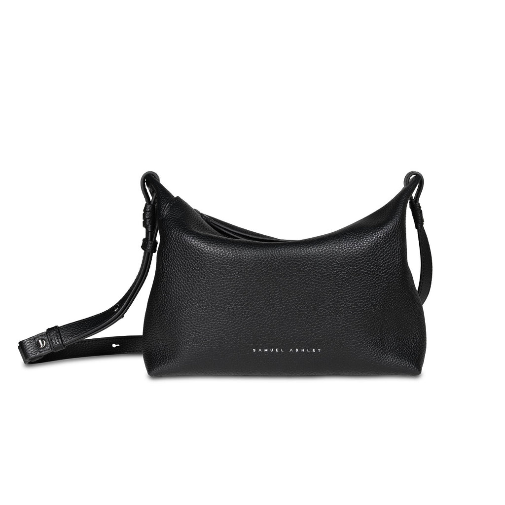 Samuel Ashley - Shelly Leather Crossbody Bag in black