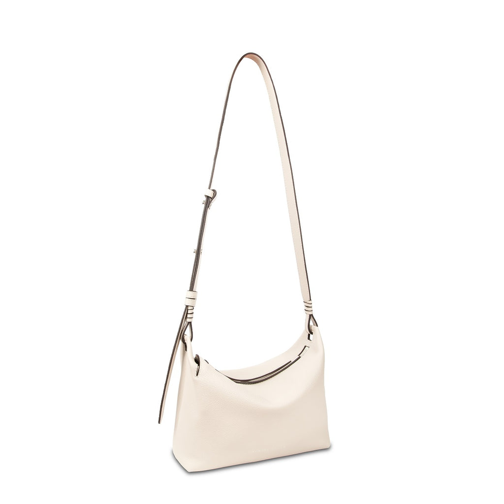 Samuel Ashley - Shelly Leather Crossbody Bag in sea salt
