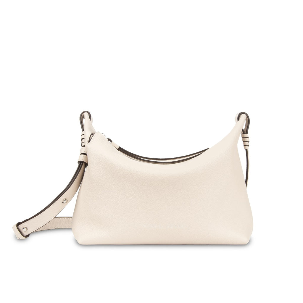 Samuel Ashley - Shelly Leather Crossbody Bag in sea salt