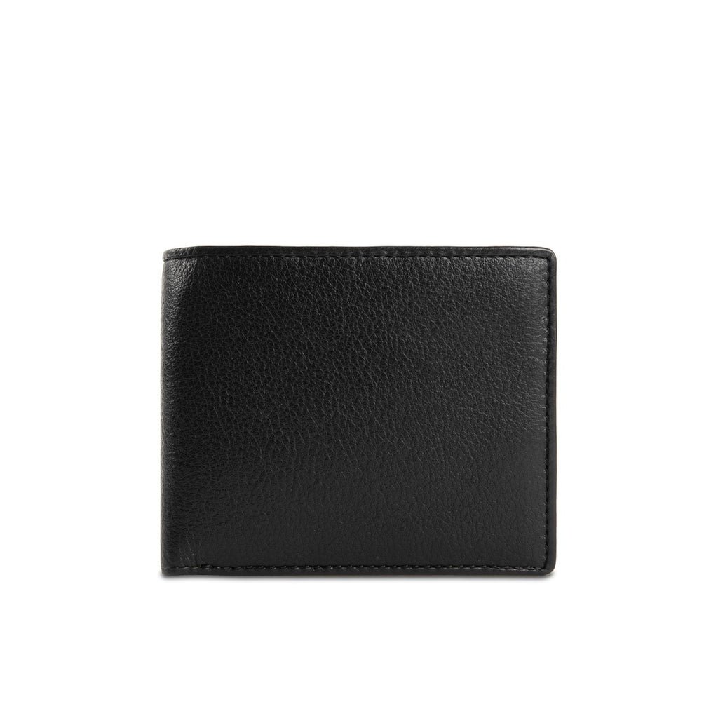 Samuel Ashley - Theo Leather Bi-fold Wallet with Coin Case (RFID) in black
