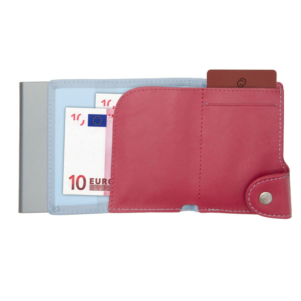 C-Secure RFID Leather Coin Wallet / Cardholder