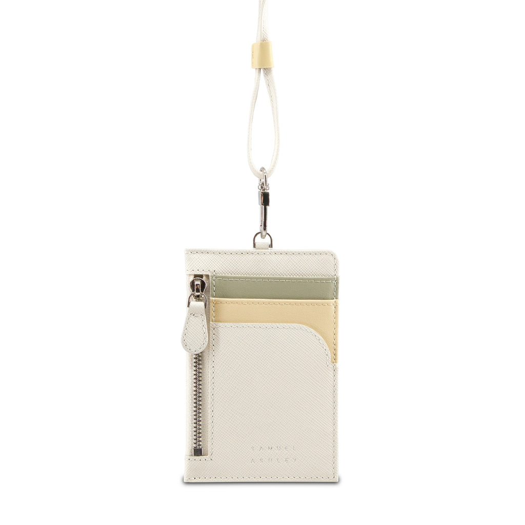 Samuel Ashley - Phoenix Leather ID Badge Holder in ivory