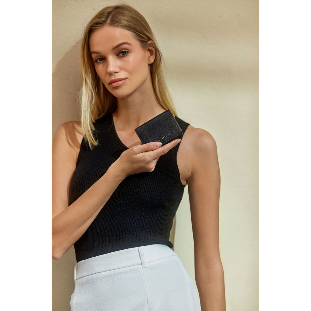 STATUS ANXIETY -  Miles Away Leather Card Holder Wallet - Samuel Ashley