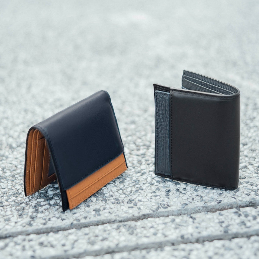 Warren Vertical Leather Wallet w/ Detachable Card Holder (RFID) - Samuel Ashley