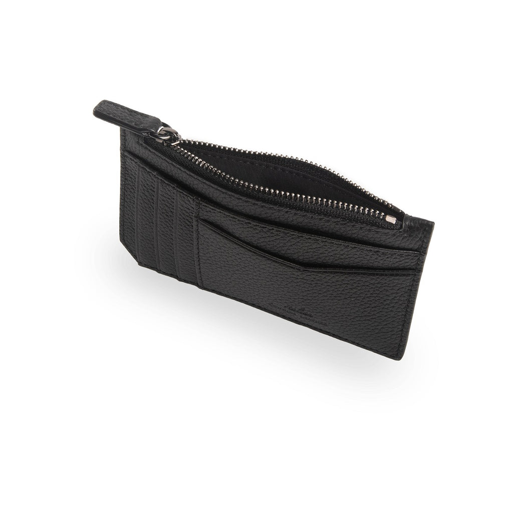 Nicky Leather Card Case with Zip Pocket - Samuel Ashley