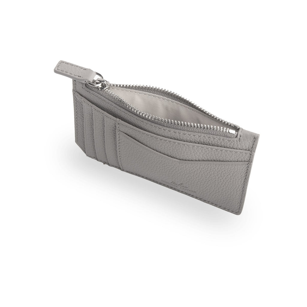 Nicky Leather Card Case with Zip Pocket - Samuel Ashley