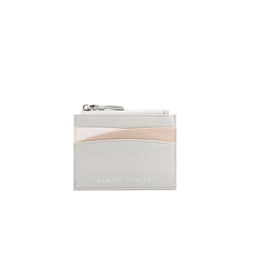 Amber Top Zip Leather Card Holder - Samuel Ashley